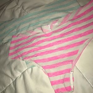 Pink and Blue Striped Seamless Underwear